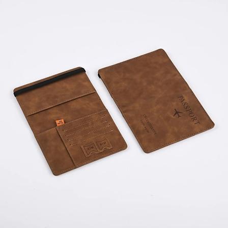 Kvinder Mænd RFID Vintage Forretnings Pasdæksler Holder Multifunktionel ID Bankkort PU Læder Tegnebog Etui Rejsetilbehør brown