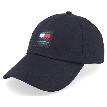 Tommy Hilfiger - Svart unconstructed Keps - Modern Patch Cap Black Dad Cap @ Hatstore