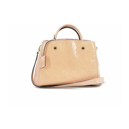 Louis Vuitton Vintage, Pre-owned Monogram Vernis Montaigne BB Beige, Dames, Maat:ONE Size,leather