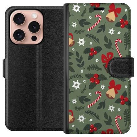Apple iPhone 16 Pro Lommeboketui God Jul mønster