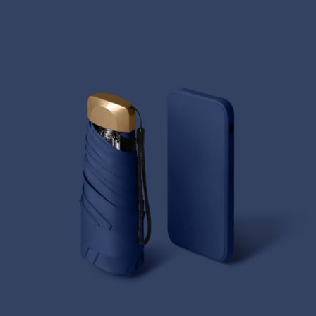 Parasoll Solparaply MARINEBLÅ