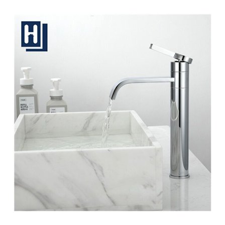 Vattenfallblandare för handfat Badrum Hög 360 roterande pip Krom Mess