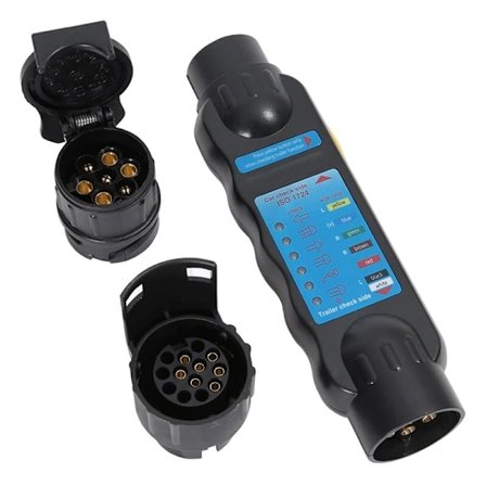 Trailer Stik Tester Lys Ledningsnet Kredsløbs Diagnostisk Værktøj (7-Pin Trailer Tester + 2 x 7 13 Konverter)