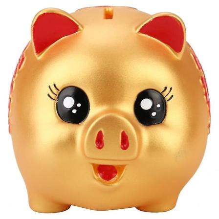 Spargris med myntboks, søt tegneserie-gris, pengespareboks