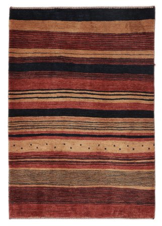 Loribaft Fine Rug Hand Knotted 79X116 Black/Dark Red