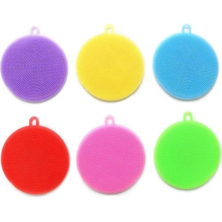 Silikon Skrubbesvamp, Opvaskbørste Fødevarekvalitet Vask Klud Opvaskhåndklæde Til Køkken Gryde Panderet