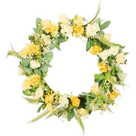 Ros Girlang Vägg Hängande Vin Cirkulation Simulering Trippel Hörn Ros Krans Girlang Dörr Hängande Vår Hem Dekoration