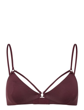 Weekday Soft Strap Triangle Bra - Burgundy - M