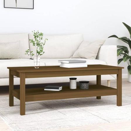 Vidaxl Soffbord Honungsbrun 110x50x40 Cm Massiv Furu Brun