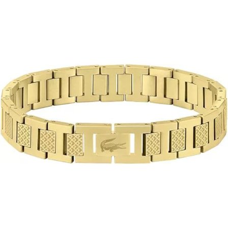 Collection Link Armbånd i rustfrit stål udsmykket med Petit Piqué-mønster - Fås til ham og hende black