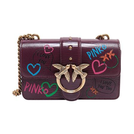 Pinko, Shoulder Bags Paars, Dames, Maat:ONE Size