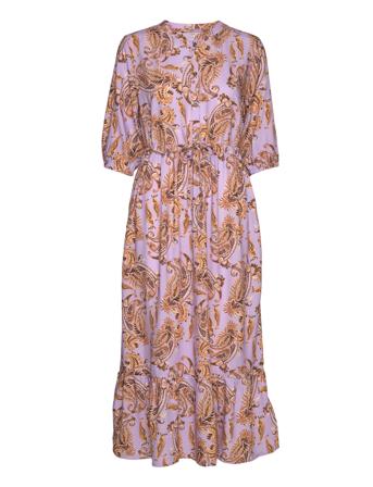 Crrosina Ss Long Dress - Zally Fit Dresses Shirt Dresses Lilla Cream*Betinget Tilbud