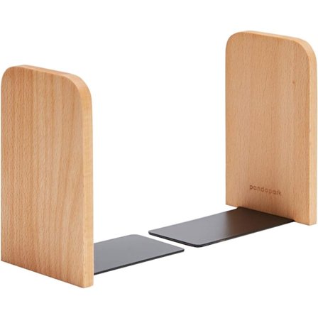 Bogstøtter i træ, skridsikre bogstøtter til hylder, kraftige bogstøtter, 1 par - Bøg - a