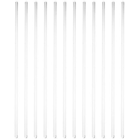 12 stk gjennomsiktig glassrør solid glassrører omrøringsstang for laboratorium