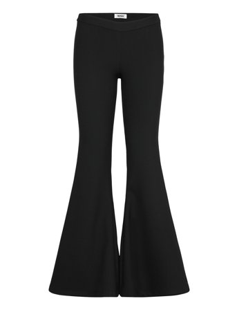 Monki Low-Rise Flared Trousers - Black - 38
