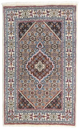 Moud Vloerkleed Handgeknoopt 77X125 Grijs/Beige Perzië