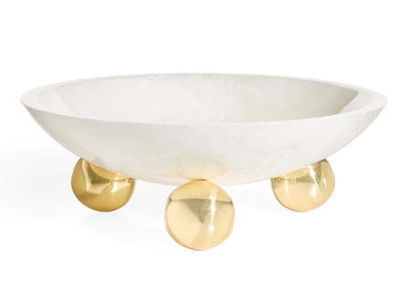 Jonathan Adler Fontana Bolle White/Brass Ø30