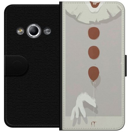 Kompatibel Tegnebogsetui til Samsung Galaxy Xcover 3 Minimalistisk IT horror illustration ren klovn plakat inspireret af moderne gyser