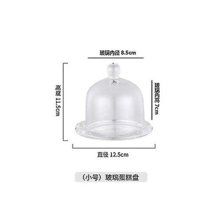 Transparent Glass Cake Pan Tall Feet Cake Stand Glass Cover Bread Pan Dessert Plate Decorative Display Stand Fruit Snack Tray