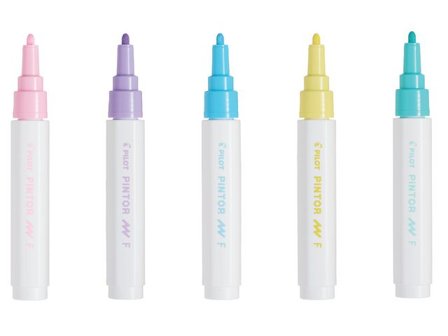 PILOT Märkpenna Pintor F Past Mix 6/fp - Lyreco - Kontorsmaterial - Pennor - Märkpennor - Rund spets