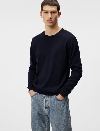 J. Lindeberg Lyle Merino Crew Neck Sweater - Navy - L
