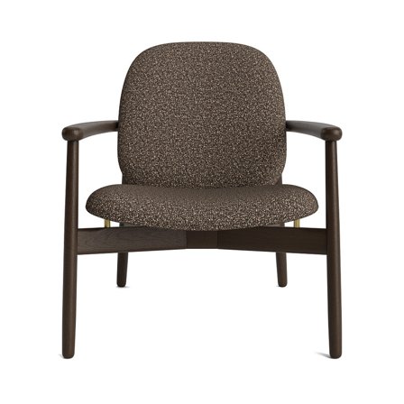 Cross Lænestol i Brun Eg - Komfortabel Stue Stol med PU Skum & Metal Stel - 66x76x75cm