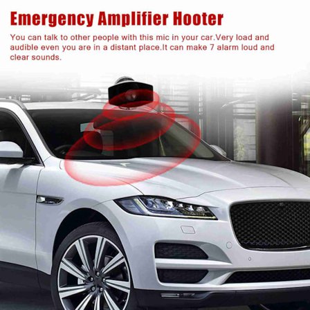 Alarm Horn Højttaler 7 Sirene Lyde 12V 100W Bil Alarm Horn Sirene PA Højttaler Mikrofonsystem 200dB