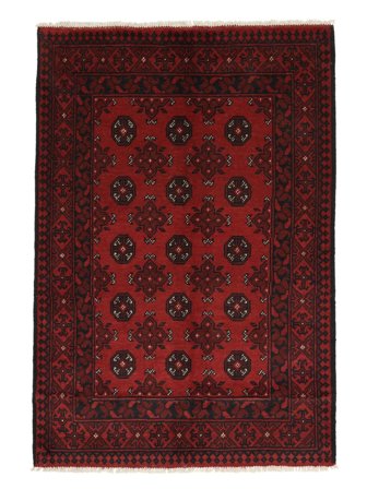 Tapis Afghan Fine 97X147 Noir/Rouge Foncé (Laine, Afghanistan)