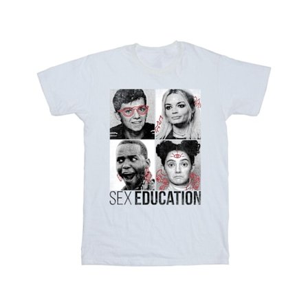 Netflix Mens Sex Education Class Photos T-Shirt S Vit