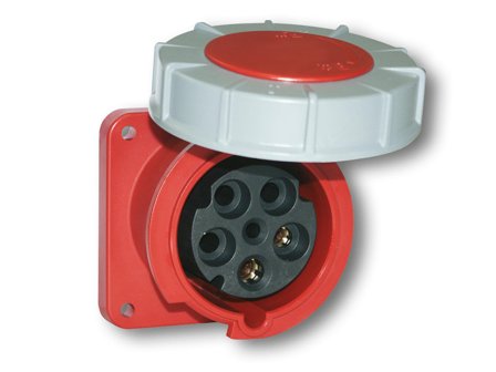 Garo UIV 4125-6 S Paneluttak IP67, 5-polet, 125 A Rød, 6 h, Stikkontakter & kabler