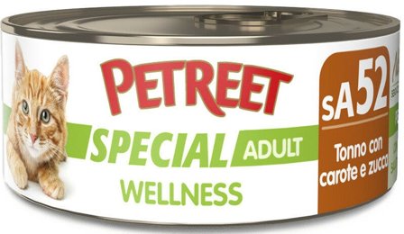 Petreet Wellness Tonno Con Carote Zucca Cibo Umido Gatto Adulto