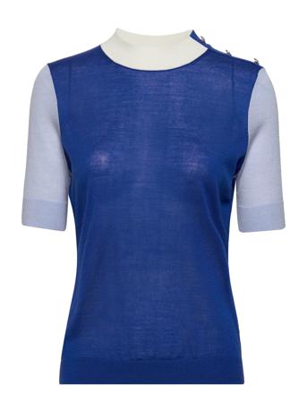 Fivida Pullover Striktrøje Blå BOSS