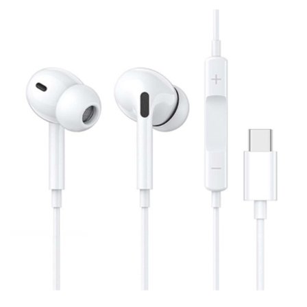 USB-C Pro In-ear Høretelefoner med Ledning, Mikrofon, Lydstyrkekontrol DAC Hvid