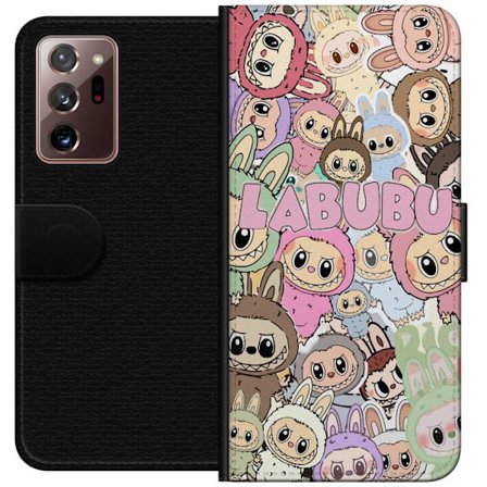 Kompatibelt Lommeboketui til Samsung Galaxy Note20 Ultra Rosa kawaii-komposisjon med søte tegnede karakterer og myke former