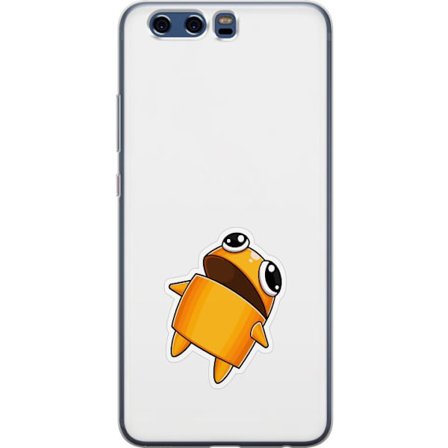 Kompatibel Mobilcover til Huawei Huawei P10 Orange tegnet figur med store øjne og dynamisk pose i legende stil