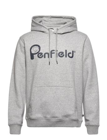 Penfield Bear Chest Print Hooded Bb Sweat Grey Penfield