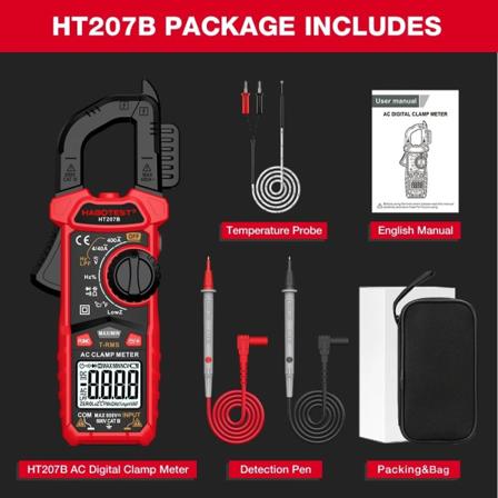 Digitaalinen puristinmittari Älykäs yleismittari HT207B HT207B HT207B