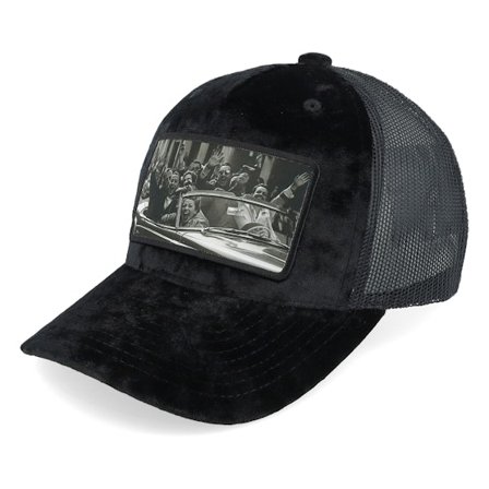 Public Domain - Sort trucker Kasket - Kids Youth Cabriolet Party Velvet Black Trucker @ Hatstore