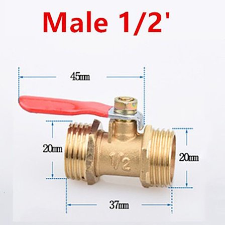 Kulventil pneumatisk anslutning HAN 1/2 HAN 1/2