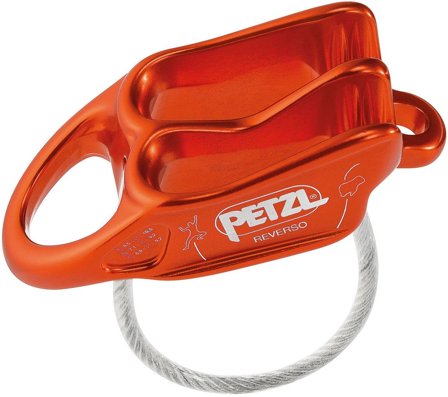 Petzl Belay Device Reverso köysijarru, Red/Orange - Petzl