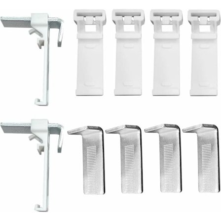 6 stk. Klem beslag til rullegardiner 6 stk. Uden boring Duo rullegardin klem beslag til PVC rullegardin Trævindue Dørrammer