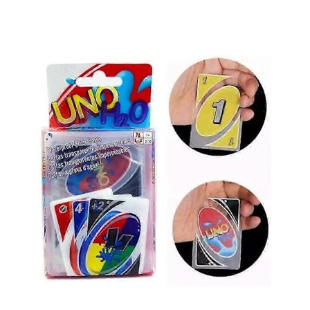 Treingi 2024 Brætspil UN0 H2O Kortspil Vandtæt Trykbestandig PVC-plast Transparent Børnelegetøj Spillekort Halloween Fødselsdagsgaver