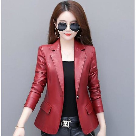 Naisten nahkatakki moottoripyörän nahkatakki naisten nahkapuku naisten takki bleiseri