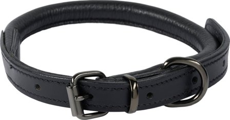 Catago Leather Dog Collar Black