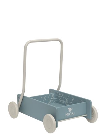 Micki Leksaker | Micki Lära Gå Vagn Blå | 45X35X48CM