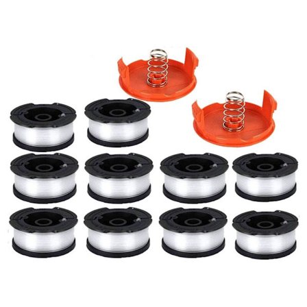 Black & Decker Trimmer Spole, 0,075" Trimmer Spole (10 Trimmer Linjer, 2 Kåpor, 2 Fjädrar)