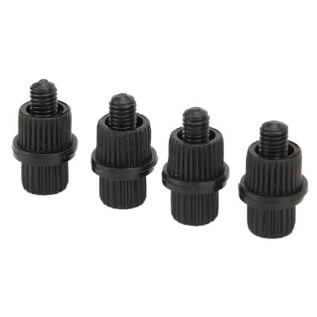 Sort nylon korrosionsbestandig 6 mm gevind motorcykel yacht nummerpladeskruer 4 stk.