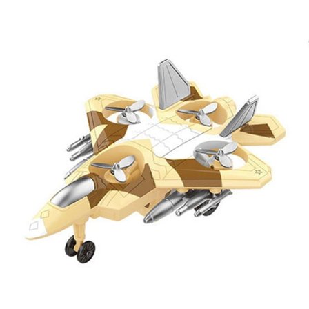 Flyformede friksjonsroterende realistiske jagerfly for spennende realistisk modell for småbarn baby leketøy barn gul