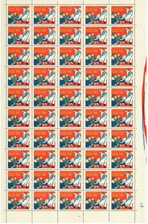 Danmark - julmärkeark 1949 - Ubrugt eller foldet