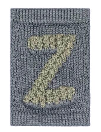 Knitted Letter Z, Blue Home Kids Decor Decoration Accessories-details Blue Smallstuff